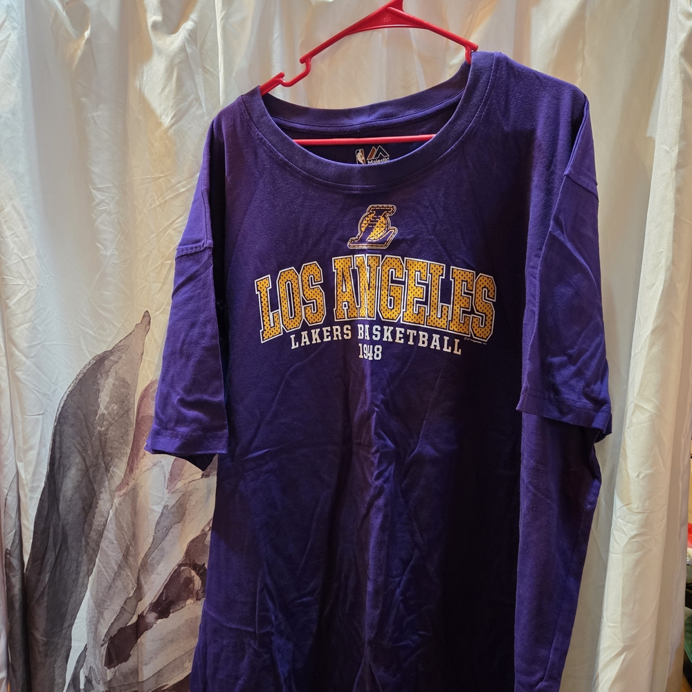 Majestic Purple Los Angeles Lakers  Tee